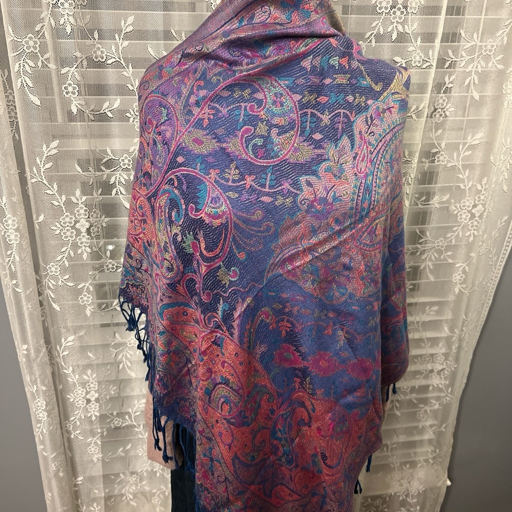 Pashmina silk scarf wrap